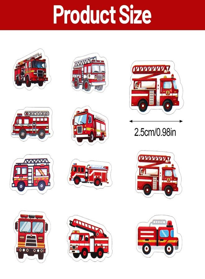 DOPENSPI 500PCS Fire Truck Stickers, Self Adhesive Waterproof Fire Car Engine Vehicles Sticker Firefighter Stickers Firetruck Sticker Roll Firefighting Party Favors for DIY Craft Reward Incentives - Image 3